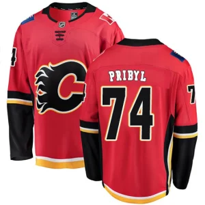 Mens Calgary Flames Daniel Pribyl 74 Breakaway Red Fanatics Branded Home