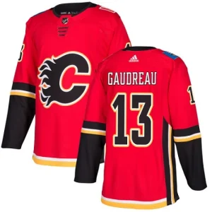 Mens Calgary Flames Johnny Gaudreau 13 Authentic Red Home