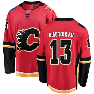 Mens Calgary Flames Johnny Gaudreau 13 Breakaway Red Fanatics Branded Home