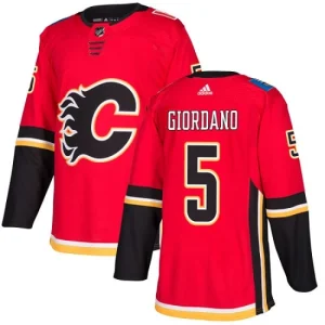 Mens Calgary Flames Mark Giordano 5 Authentic Red Home