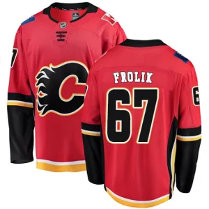 Mens Calgary Flames Michael Frolik 67 Breakaway Red Fanatics Branded Home