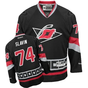 Mens Carolina Hurricanes Jaccob Slavin 74 Reebok Black Third