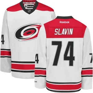 Mens Carolina Hurricanes Jaccob Slavin 74 Reebok White Away