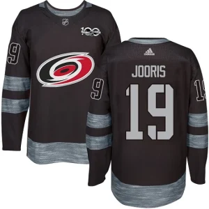 Mens Carolina Hurricanes Josh Jooris 19 Premier Black 1917-2017 100th Anniversary