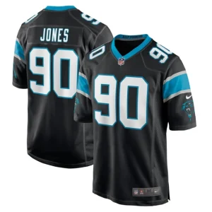 Mens Carolina Panthers DaQuan Jones Nike Black Game Jersey