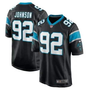 Mens Carolina Panthers Darryl Johnson Nike Black Game Jersey