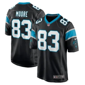 Mens Carolina Panthers David Moore Nike Black Game Jersey