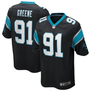 Mens Carolina Panthers Kevin Greene Nike Black Game Retired Player Jersey