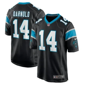 Mens Carolina Panthers Sam Darnold Nike Black Game Jersey