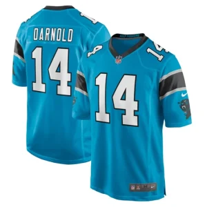 Mens Carolina Panthers Sam Darnold Nike Blue Game Player Jersey