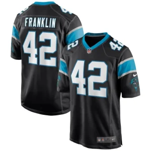 Mens Carolina Panthers Sam Franklin Nike Black Game Jersey