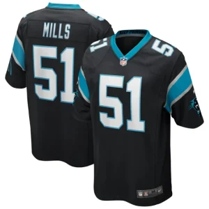 Mens Carolina Panthers Sam Mills Nike Black Game Retired Player Jersey