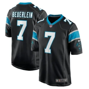 Mens Carolina Panthers Steve Beuerlein Nike Black Retired Player Jersey