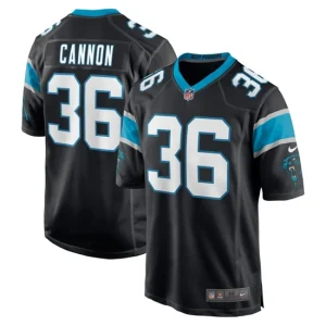 Mens Carolina Panthers Trenton Cannon Nike Black Game Jersey