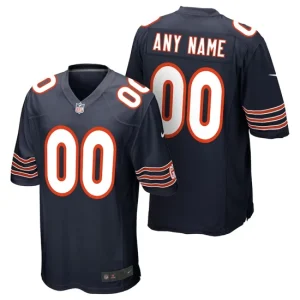 Mens Chicago Bears Nike Navy Custom Game Jersey