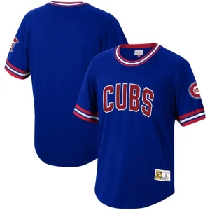 Mens Chicago Cubs Mitchell & Ness Royal Cooperstown Collection Wild Pitch Jersey T-Shirt