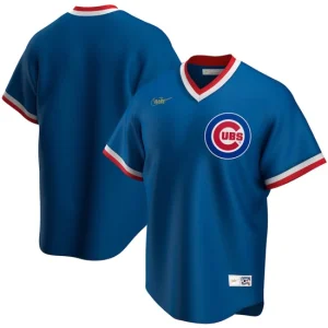 Mens Chicago Cubs Nike Royal Road Cooperstown Collection Team Jersey