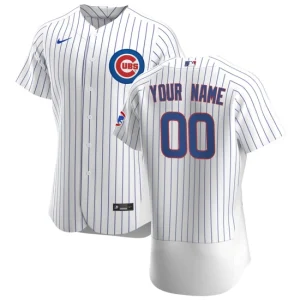 Mens Chicago Cubs Nike White Home Custom Jersey