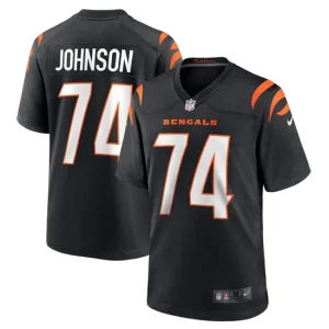 Mens Cincinnati Bengals Fred Johnson Nike Black Game Jersey