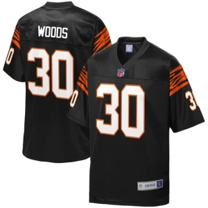 Mens Cincinnati Bengals Ickey Woods NFL Pro Line Black Retired Player Jersey