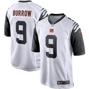 Mens Cincinnati Bengals Joe Burrow Nike White Alternate 2 Game Player Jersey