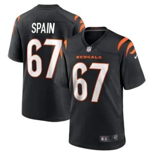 Mens Cincinnati Bengals Quinton Spain Nike Black Game Jersey