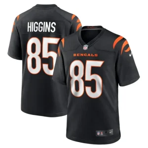 Mens Cincinnati Bengals Tee Higgins Nike Black Game Jersey