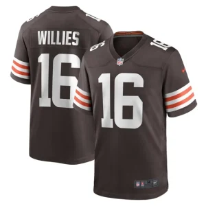 Mens Cleveland Browns Derrick Willies Nike Brown Game Jersey