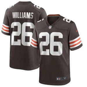 Mens Cleveland Browns Greedy Williams Nike Brown Game Player Jersey