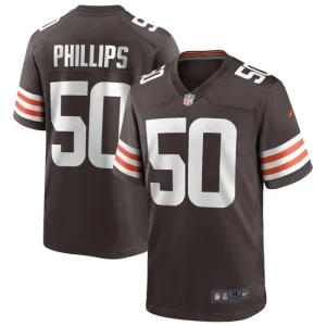 Mens Cleveland Browns Jacob Phillips Nike Brown Player Game Jersey