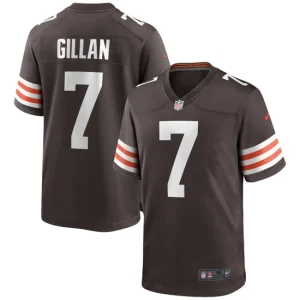 Mens Cleveland Browns Jamie Gillan Nike Brown Game Jersey