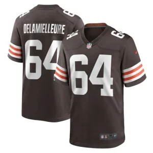 Mens Cleveland Browns Joe DeLamielleure Nike Brown Game Retired Player Jersey