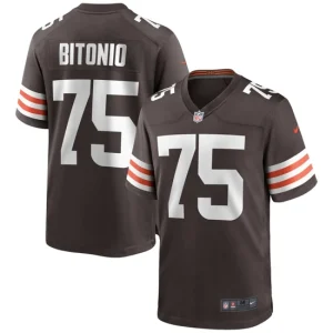 Mens Cleveland Browns Joel Bitonio Nike Brown Game Jersey