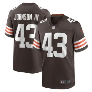 Mens Cleveland Browns John Johnson III Nike Brown Game Jersey