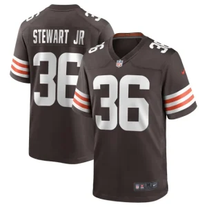 Mens Cleveland Browns M.J. Stewart Jr. Nike Brown Game Jersey