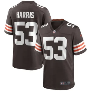 Mens Cleveland Browns Nick Harris Nike Brown Game Jersey