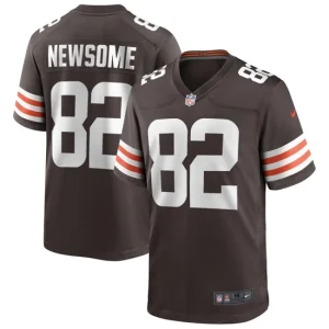 Mens Cleveland Browns Ozzie Newsome Nike Brown Game Retired Player Jersey