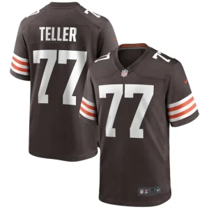 Mens Cleveland Browns Wyatt Teller Nike Brown Game Jersey