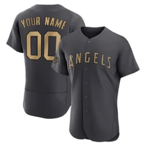 Mens Custom Los Angeles Angels of Anaheim Game Charcoal Authentic 2022 All-Star Jersey