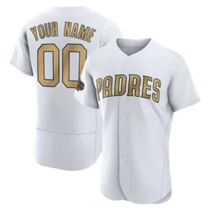 Mens Custom San Diego Padres Game White Authentic 2022 All-Star Jersey