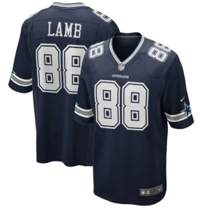 Mens Dallas Cowboys CeeDee Lamb Nike Navy Game Jersey