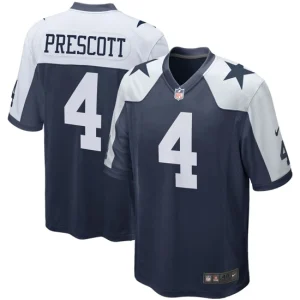 Mens Dallas Cowboys Dak Prescott Nike Navy Alternate Game Team Jersey