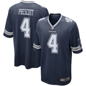 Mens Dallas Cowboys Dak Prescott Nike Navy Game Team Jersey