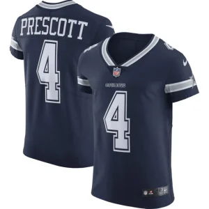 Mens Dallas Cowboys Dak Prescott Nike Navy Vapor Elite Player Jersey