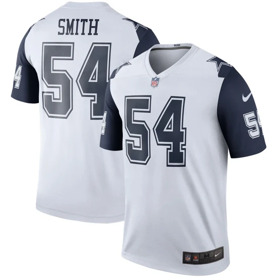 Mens Dallas Cowboys Jaylon Smith Nike White Color Rush Legend Player Jersey