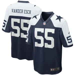 Mens Dallas Cowboys Leighton Vander Esch Nike Navy Alternate Game Team Jersey