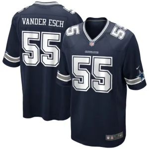 Mens Dallas Cowboys Leighton Vander Esch Nike Navy Game Player Jersey