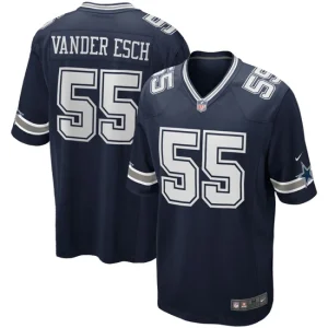 Mens Dallas Cowboys Leighton Vander Esch Nike Navy Team Game Jersey