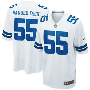 Mens Dallas Cowboys Leighton Vander Esch Nike White Game Jersey