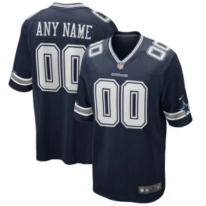 Mens Dallas Cowboys Nike Navy Custom Game Jersey